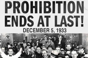 Newspaper announcing Prohibition Ends at Last!
